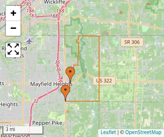 Area schools map